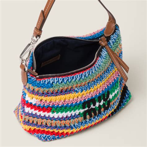 miu miu crochet bag|multicolored crochet bag.